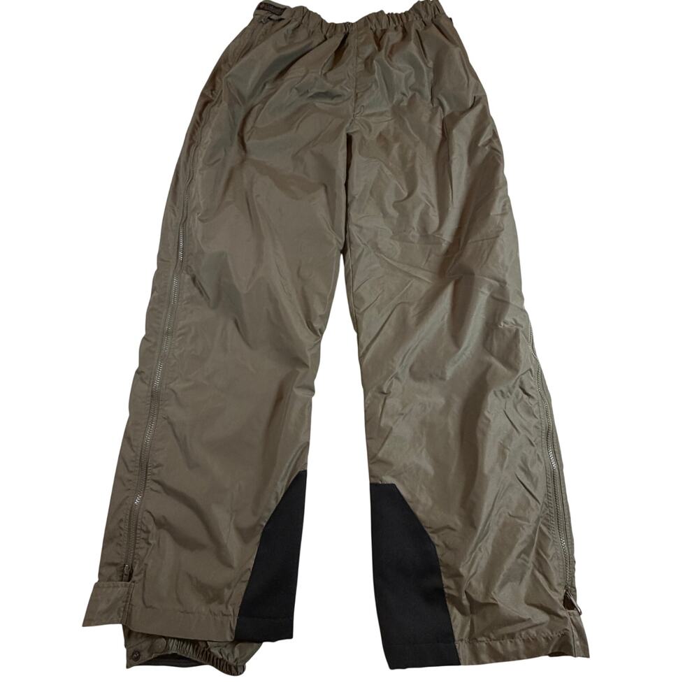 Columbia Sportswear Full Zip Ski Snow Insulated Pants Green Khaki Men Sz XL